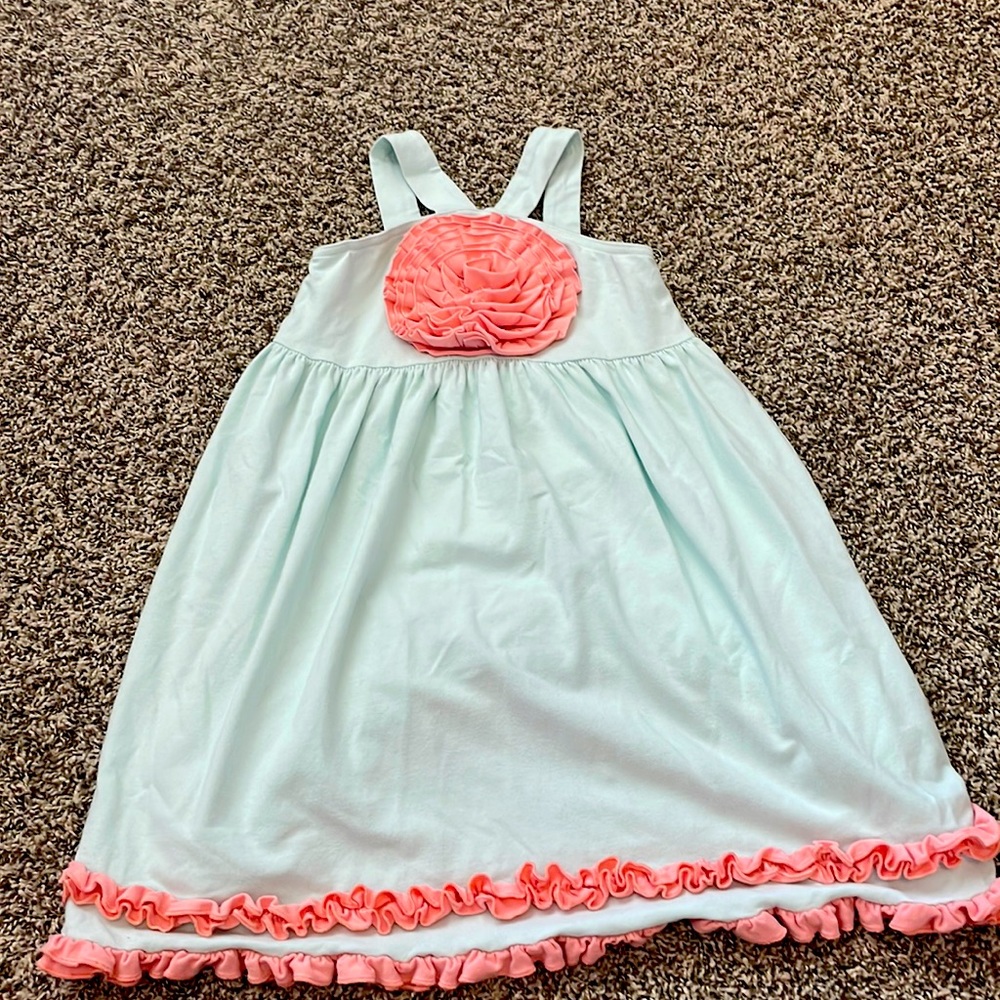 Southern Tide mint green and peach sun dress